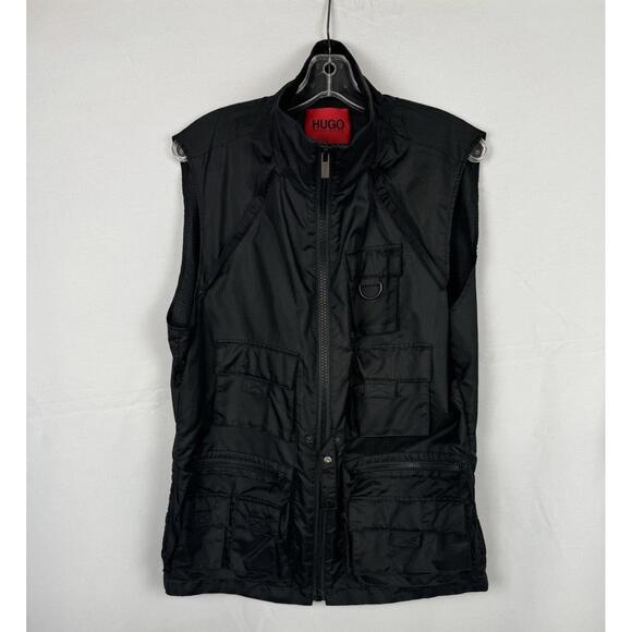 Hugo Boss Windbreaker Detachable Vest Utility Jacket Black Size M - Picture 6 of 10